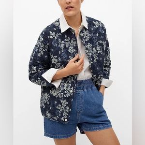 Mango Printed Quilted Jacket